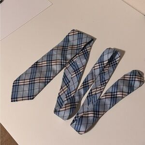 Burberry Blue Check Silk Tie